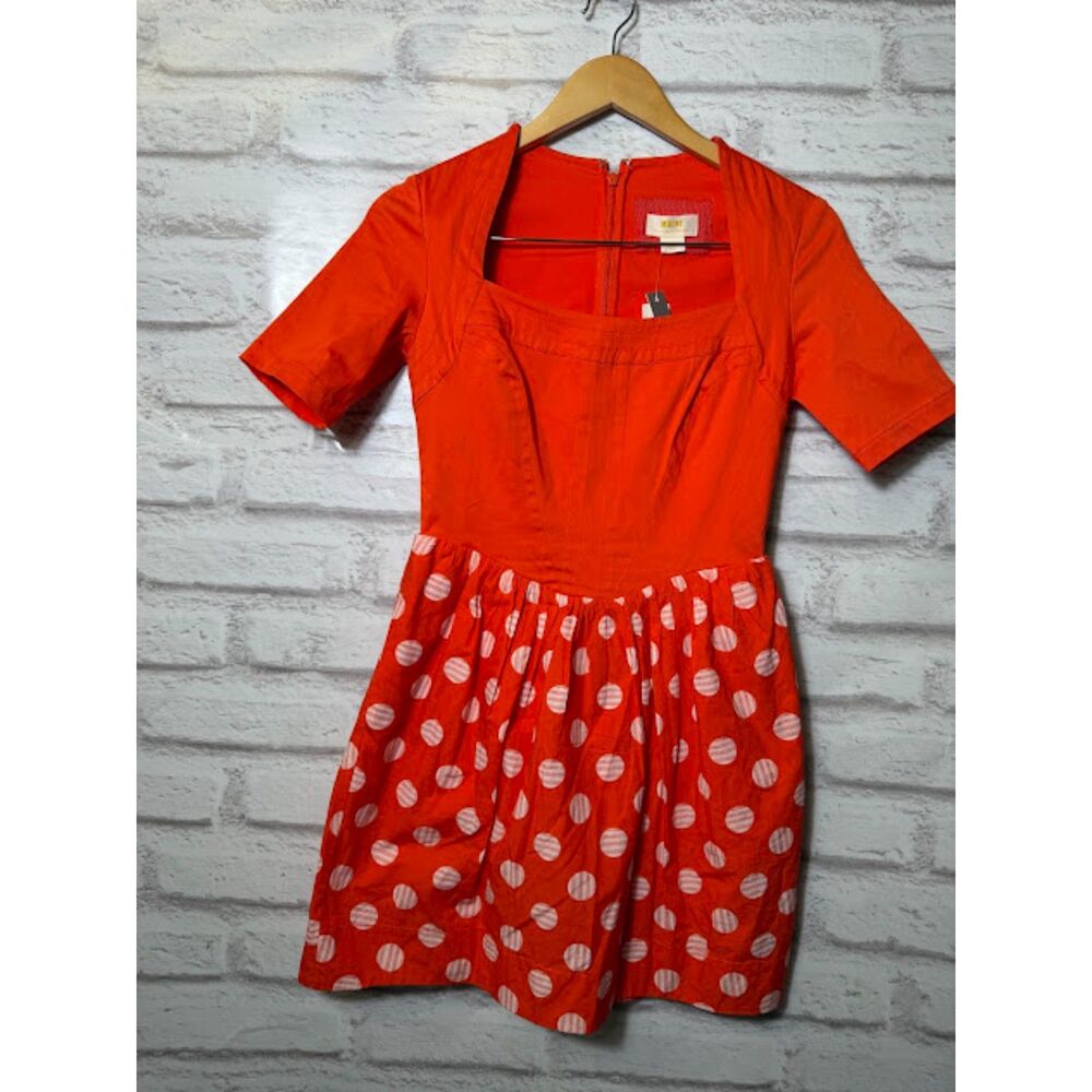 Anthropologie Maeve Short-Sleeve Square-Neck Mini Dress size Xs new - Picture 5 of 5